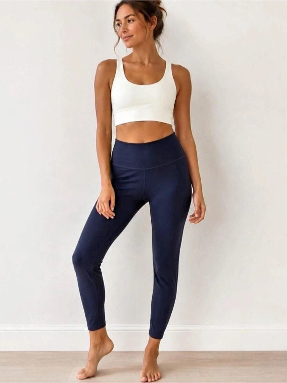 Athleta Leggings Women’s Large Navy Ultra High Rise Elation 7/8 Tight Yoga Gym